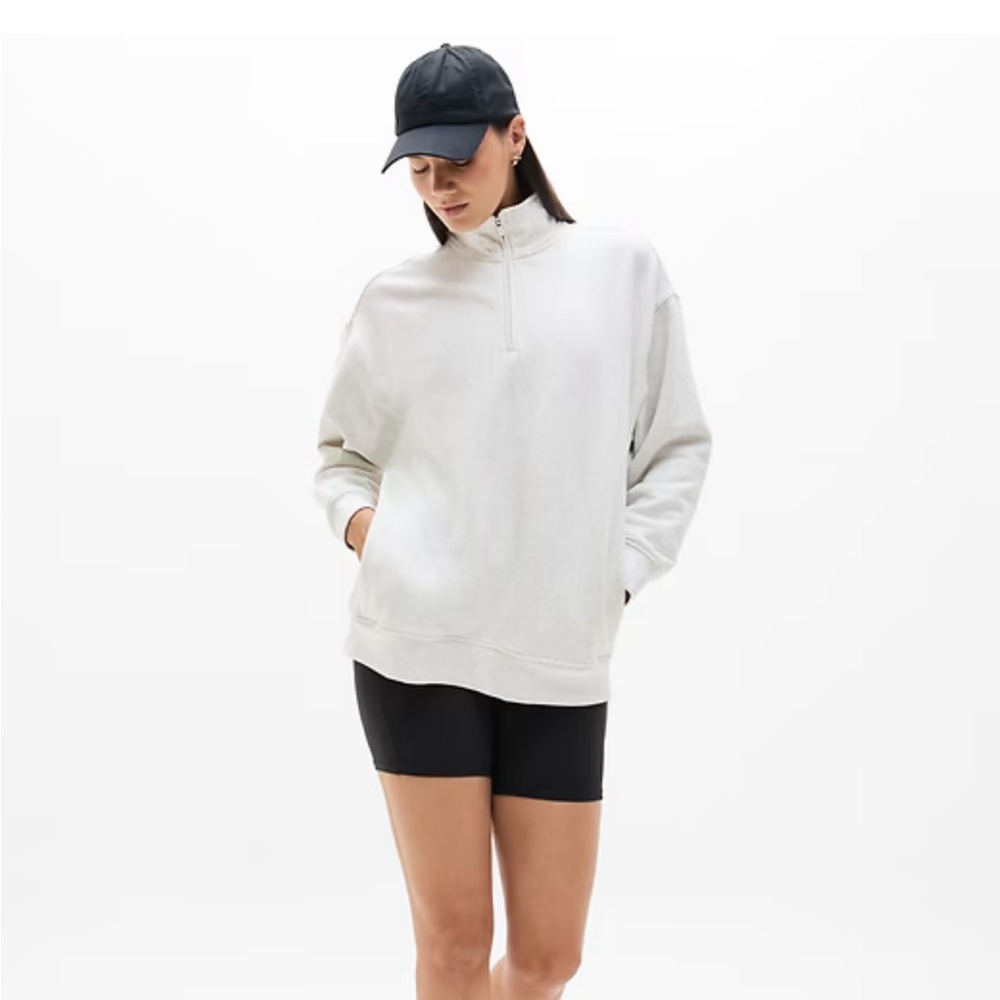 Athleta Forever Fleece 1/4 Zip Sweatshirt